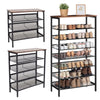 4/5/8Tier Adjustable Shoe Rack Bench Industrial Style Wooden Shoe Storage UK