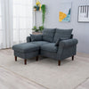 Panana 2 Seats Loveseat Couch Sofa Ottoman Upholstered Furniture for Small Space