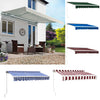 Retractable Manual Patio Awning Balcony Window Door Canopy Sun Shade Shelter UV