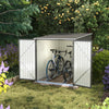 Outdoor Bicycle Shed Bike Tool Storage House Galvanized Steel Garden Pent Roof