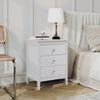 White Chest of Drawers Storage Unit Bedroom Office Organiser with Diamond Handle
