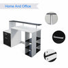 Computer Desk PC Table L-shaped Corner w/Shelves/Drawers Workstation Home Office