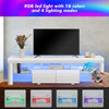 TV Stand 160cm High Gloss TV Unit Cabinet Sideboard With LED Light & Drawers