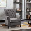 Upholstered Wing Back Armchair Velvet Quilted Wingback Single Sofa Cuddle Chairs