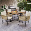 Outdoor Patio Furniture Set 5 Pieces Patio Dining Set-White