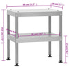 BBQ Oven Smoker with Table Galvanised Steel O4G5