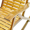 Bamboo Rocking Chair Extra Retractable Sun Bed Patio Lounger Reclining Armchair