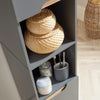 Bathroom Tall Storage Cabinet Open Shelving Unit 2 Door Tallboy Organising Unit