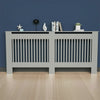 92cm Tall Radiator Cover White Grey Traditional MDF Wood Cabinet Grill Cover