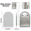 LED Arch Bathroom Wall Mirror with Lights,Temperature Date Time Vanity HD Glass