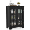 Bathroom Floor Cabinet Freestanding Display Storage Cabinet w/ Doors