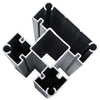 Fence Panel Set WPC 526x186 cm Black NEW