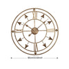 LARGE METAL WALL CLOCK INDOOR OUTDOOR GARDEN ROMAN NUMERALS GIANT OPEN FACE 24IN