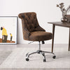 Retro Distressed Leather Computer Desk Chair Swivel Adjustable Home Office Study