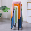 Set of 10 Plastic Stacking Stools Space Saving Stackable Kitchen Dining Chairs