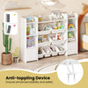 142 cm Large Toy Storage Organizer Toddler Storage Cabinet-White