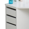 White Corner Dressing Table Makeup Desk Mirror Stool 5 Drawers 3 Mirrors CLIPOP