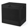 All-Weather Patio Plastic Storage Bin with Lockable Lid-Black