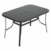 Outdoor Glass Metal Frame Bistro Dining Table Cocktail Table Garden Patio Table
