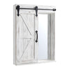 Wall Mounted Cabinet Bathroom White Single Door Mirror Vanity Storage Cupboard