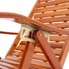 Folding Bamboo Recliner Garden Deck Chair Sun Lounger Armchair Beach Sleeper Bed