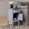Small Side Table Slim Narrow Wooden Night Stand Bedside Drawer Storage Cabinet