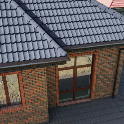 5xGalvanized Metal Asphalt Roofing Shingles 2.3㎡ Tudor Tiles For Shed Cabin Roof