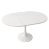 Extendable Round Dining Table 110-140 cm Round/Oval Kitchen Table for 4-6 People
