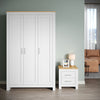 White Bedroom Furniture Set Matt Wardrobe Chest of Drawer Bedside Table Cabinet
