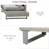 Grey Rattan Garden Sofa Set 5 Seater Outdoor Patio Furniture Table Cushions