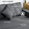 3 Seater Corner Sofa Bed w/ Storage Reversible Chaise for Living Room Dark Grey