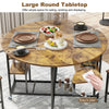 3-Piece Folding Dining Table Set Space-saving Console Table-Brown