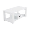 2 Tiers Coffee Table Rectangle Drawer Living Room Tea Tables with Storage Shelf