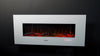 2025 TRUFLAME™ 50 INCH WIDE LED FLAMES WHITE GLASS WALL MOUNTED ELECTRIC FIRE