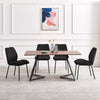 Set of 2 Velvet Dining Chairs Upholstered Armless Side Chairs Thick Cushion Seat