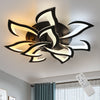 84W Dimmable LED Ceiling Light Flower Modern Chandelier Living Room Remote φ82cm