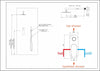 Bathroom Brass Rainfall Shower Mixer Set Shower Valve Bath Taps Faucet Kit