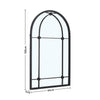 BLACK ENCHANTED WINDOW STYLE WALL MIRROR GIRLS ROOM HALLWAY ARCH WINDOW MIRROR