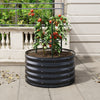 80cm Outdoor Garden Round Metal Raised Vegetable Planter Flower Trough Grow Bed