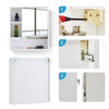 White Mirrored Wall Mounted Bathroom Cabinet Storage Cupboard Adjustable Shelf