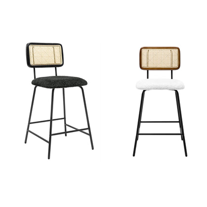 1/2/4/6x Bar Stool Breakfast Kitchen Pub Counter Chair with Backrest Footrest
