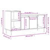 TV Cabinet Grey Sonoma 100x35x55 cm Engineered Wood vidaXL