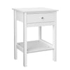Bedside Cabinet with Drawer Wooden Nightstand with Shelf Bedside Table Bedroom