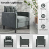 Upholstered Armchair Study Modern Velvet Accent Chair