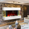 H Mantelpiece Wall Mounted Electric Fireplace HD Flames LED Fire Surrounds Suite