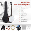 5-string Banjo 39" Full Size Banjo Kit w/ 24 Bracket Remo Head & Digital Tuner