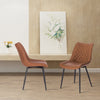 2x Dining Chairs w/ Linen Padded Seat Backrest Lounge Kitchen Living Room Chairs