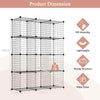 12 Cube Storage Shelf Rack DIY Wire Grid Bookcase Display Cabinet Organiser