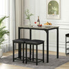 3Pcs Pub Counter-Height Dining Table Set Modern Furniture Set Coffee