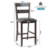 2X Upholstered Bar Stools PU Leather Counter Height Kitchen Dining Pub Chairs